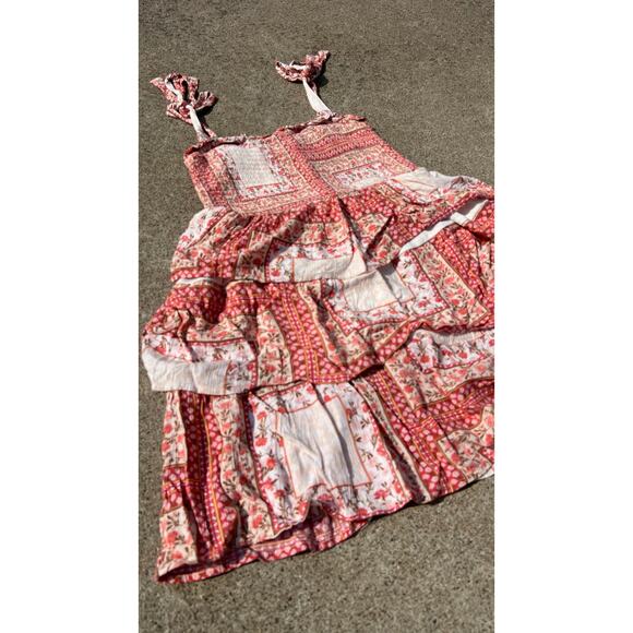 American Eagle Dress Women Size Small Floral Smocked Bodycon Mini Patchwork - Picture 2 of 5